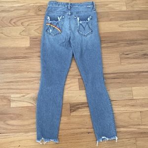 Mother The High Waisted Looker Ankle Chew Jeans in Learning To Hula Sz 26